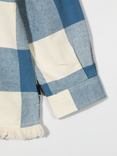Woolrich Check Cotton-flannel Overshirt In White