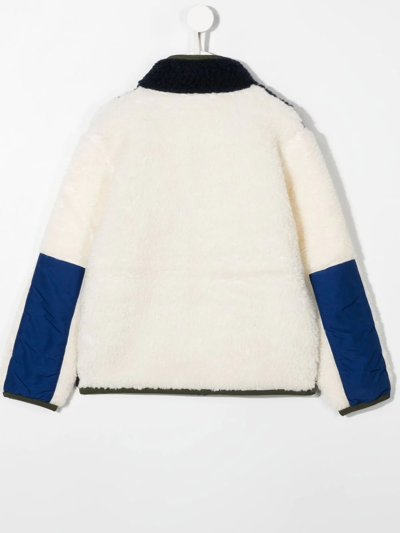 Woolrich Fleece Track Jacket In Blue