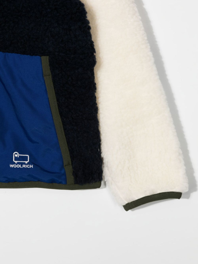Woolrich Fleece Track Jacket In Blue