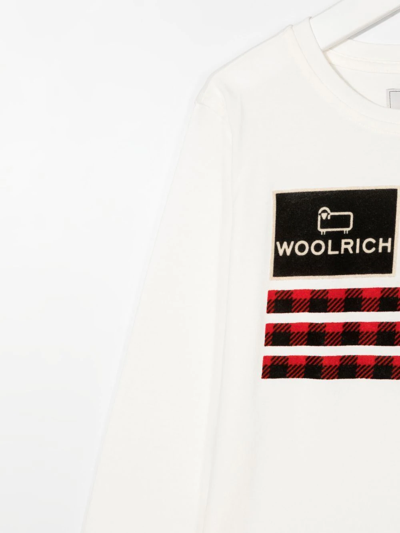 Shop Woolrich Organic Flag Logo T-shirt In White