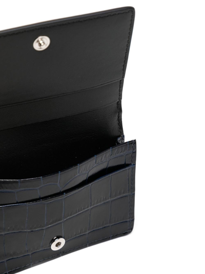 Smythson Crocodile-effect Cardholder In Black