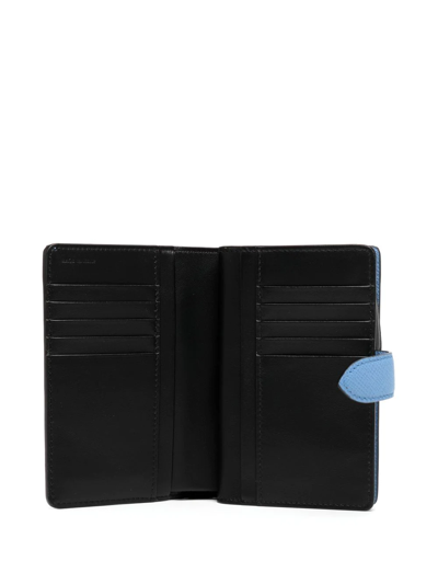 Shop Smythson Leather Cardholder Wallet In Blue