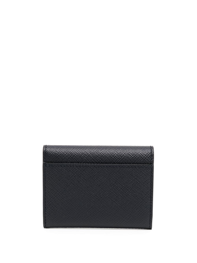 Smythson Tri-fold Leather Wallet In Black