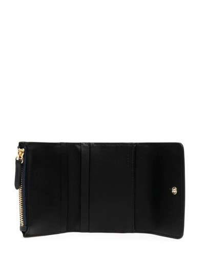 Smythson Tri-fold Leather Wallet In Black