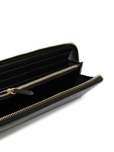 Smythson Leather Zip-up Wallet In Black
