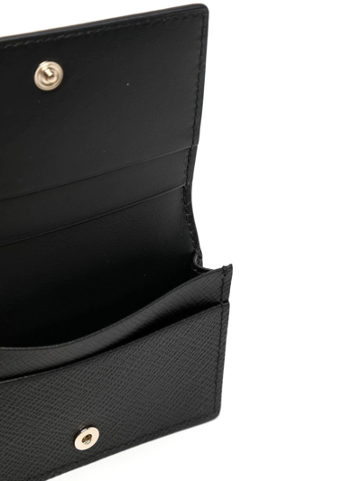 Smythson Folded Leather Wallet In Black