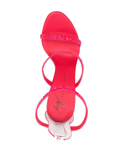 Giuseppe Zanotti Harmony Glitter-detail Heeled Sandals In Pink
