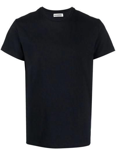 Jil Sander Short-sleeve Cotton T-shirt In Black