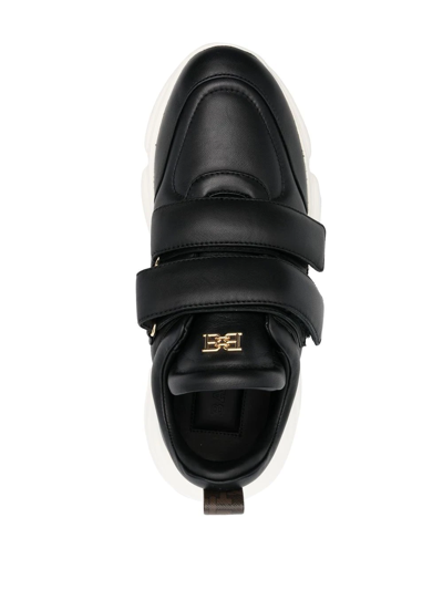 Shop Bally Chunky-sole Touch-strap Sneakers In Black