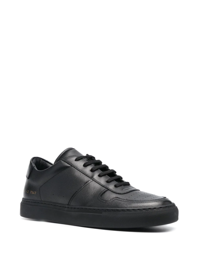 Shop Common Projects Lace-up Leather Sneakers In Black