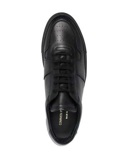 Shop Common Projects Lace-up Leather Sneakers In Black