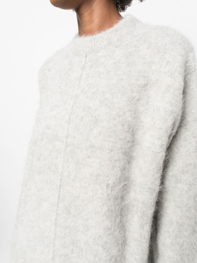 Shop Rodebjer Crew-neck Alpaca-wool Jumper In Grey