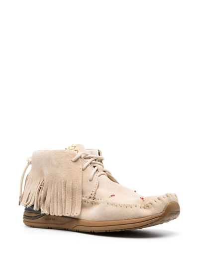 Shop Visvim Fbt Shaman Folk Boots In Neutrals