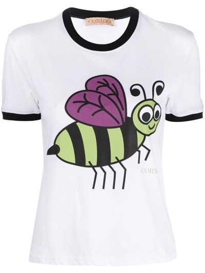 Shop Cormio Graphic-print T-shirt In White