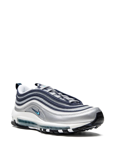 punishment Donation pen Nike Air Max 97 Metallic Mesh And Faux Leather Trainers In Silver | ModeSens