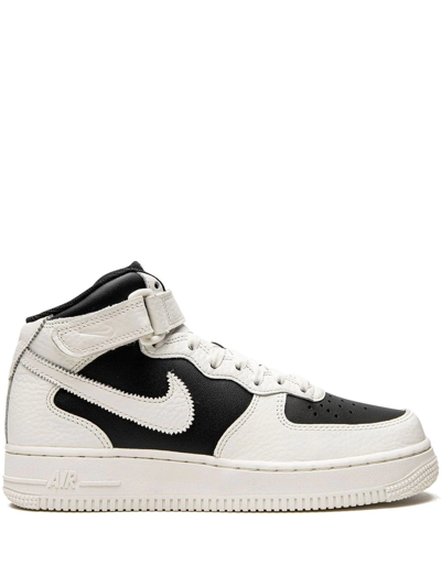 Shop Nike Air Force 1 '07 Mid "black Sial" Sneakers