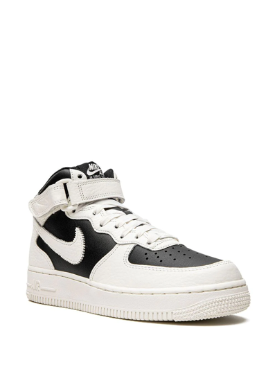 Shop Nike Air Force 1 '07 Mid "black Sial" Sneakers