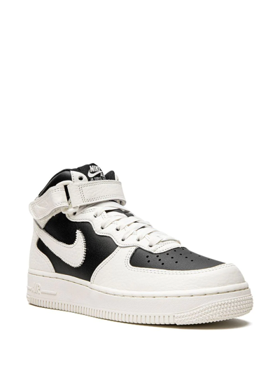 Nike Air Force 1 '07 Mid "black Sial" Sneakers In Black