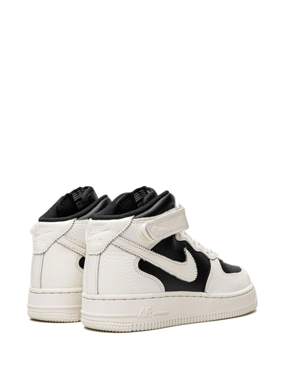 Shop Nike Air Force 1 '07 Mid "black Sial" Sneakers