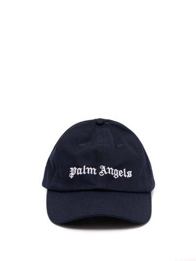 Shop Palm Angels `classic Logo` Cap In Blu