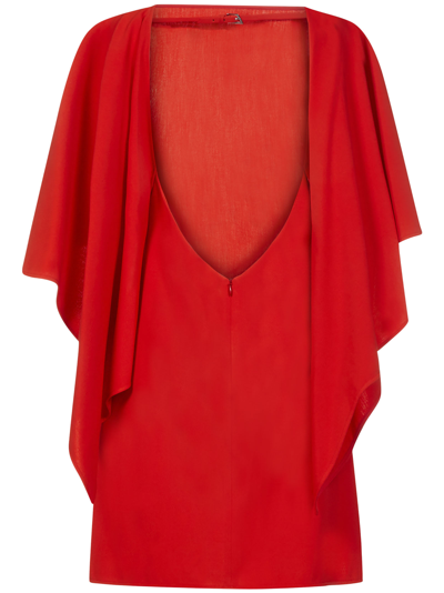 Shop Attico The  Sharon Mini Dress In Red