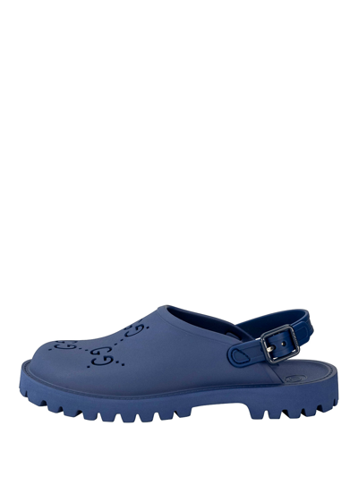 Shop Gucci Kids Blue Sandals For Girls