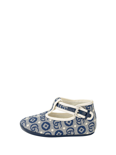 Shop Gucci Kids Grey Baby Shoes For Girls