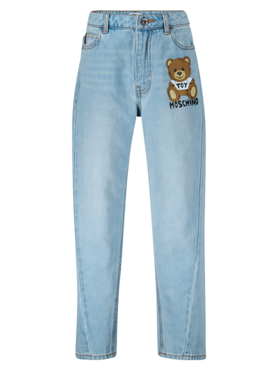 Shop Moschino Kids Blu Jeans