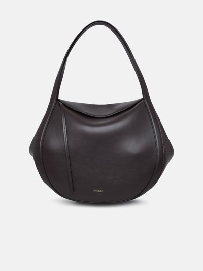 Shop Wandler Brown Leather Lin Bag In Black