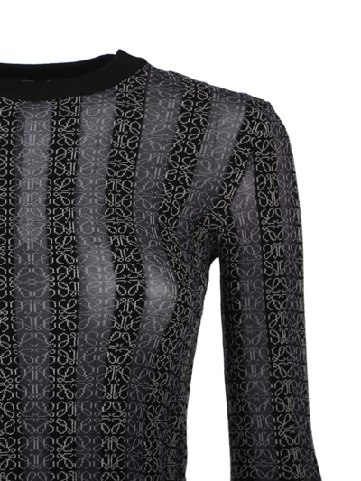 Shop Loewe Monogram Sweatshirt In Black