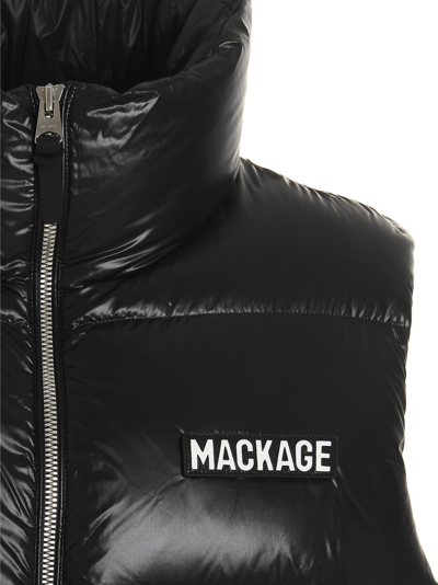 Shop Mackage Kane Sleeveless Jacket In Black