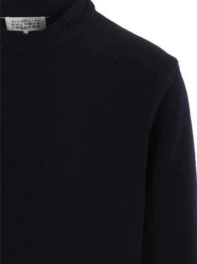Shop Maison Margiela Logo Sweater In Blue