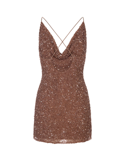 Shop Retroféte Bronze Mich Mini Dress