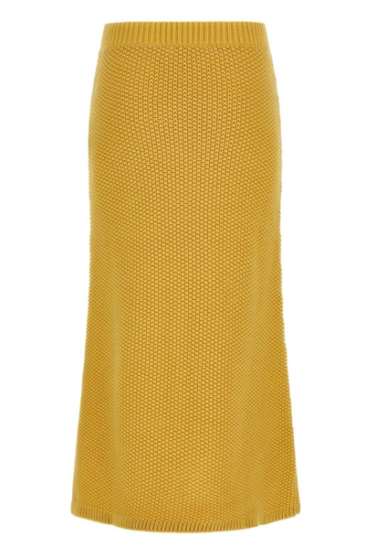 Shop Chloé Flared Maxi Skirt In Joyful Yellow