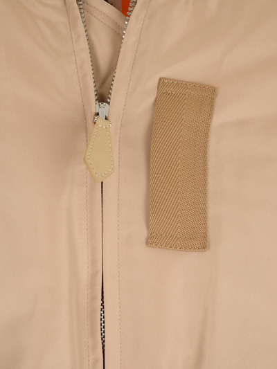 Shop Burberry Zip-up Bomber Jacket In Soft Fawn