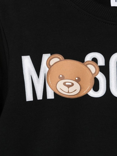 Shop Moschino Black Cotton Sweatshirt In Nero