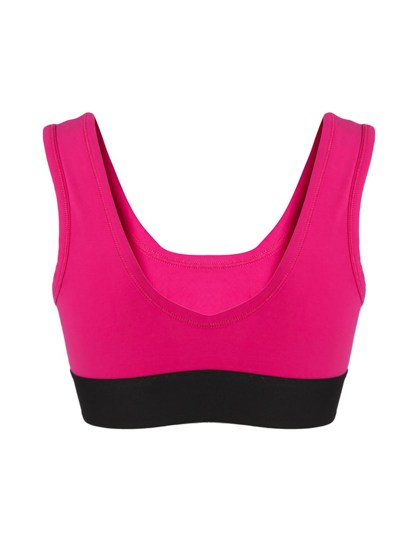 Dolce & Gabbana Capri Cropped Logo-hem Top In Ciclamino