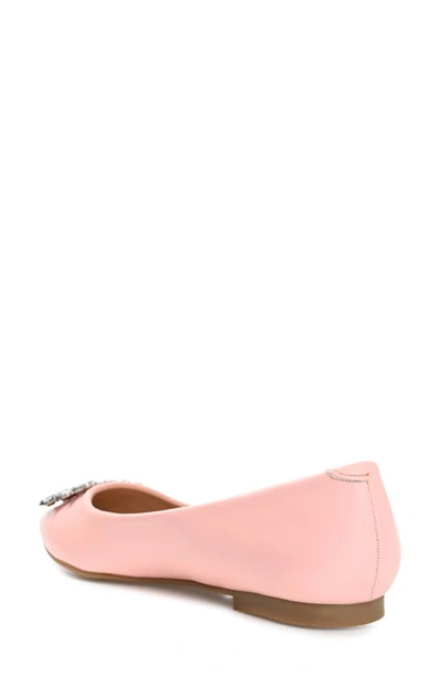 Journee Collection Journee Renzo Embellished Flat In Pink