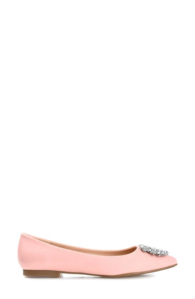 Journee Collection Journee Renzo Embellished Flat In Pink