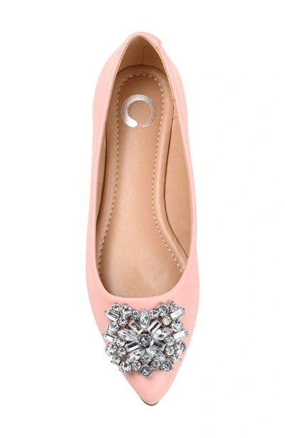 Journee Collection Journee Renzo Embellished Flat In Pink