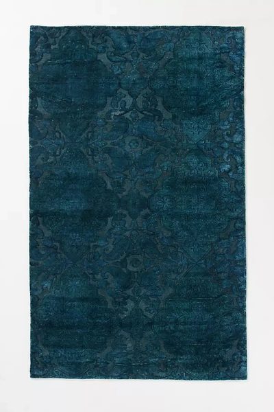 Shop Anthropologie Hand-knotted Amore Rug By  In Blue Size 9x12
