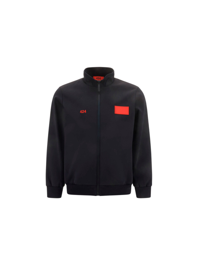 Shop 424 Men's  Black Other Materials Outerwear Jacket
