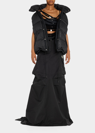 Shop Marc Jacobs Puffer Drawstring Vest In Black