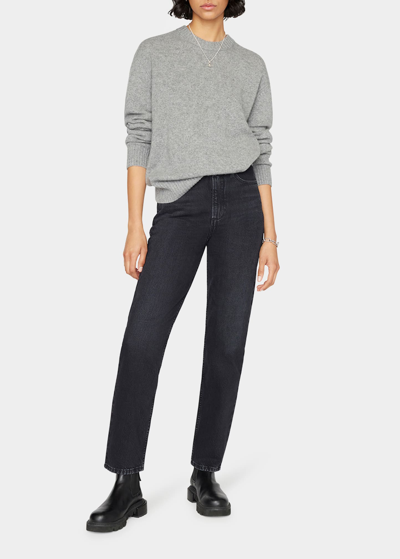 Shop Frame High N Tight Cropped Straight Jeans In Inkwell