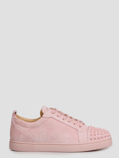 Shop Christian Louboutin Louis Junior Spikes Orlato Sneakers In Pink