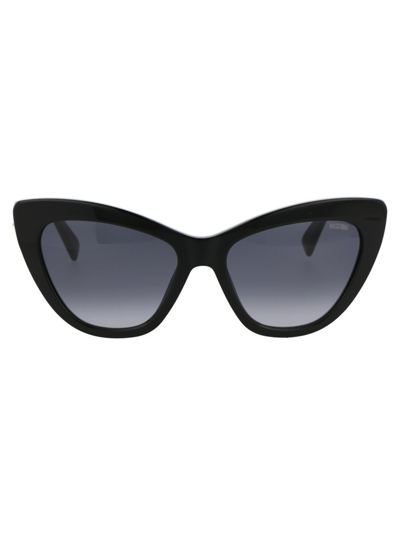 Shop Moschino Eyewear Cat In Black