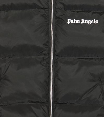 Shop Palm Angels Logo Padded Vest In Black White