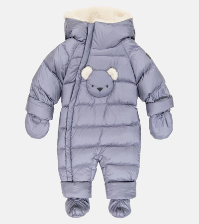 Shop Il Gufo Baby Down Snowsuit In Night Sky/naturale