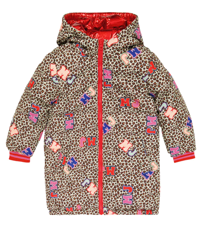 Shop Marc Jacobs Reversible Leopard-print Puffer Coat In Stone Chocolate Vbrown
