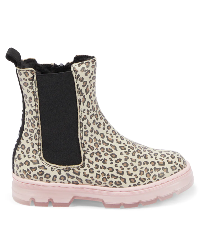 Shop Marc Jacobs Leopard-print Leather Boots In Stone Chocolate Vbrown